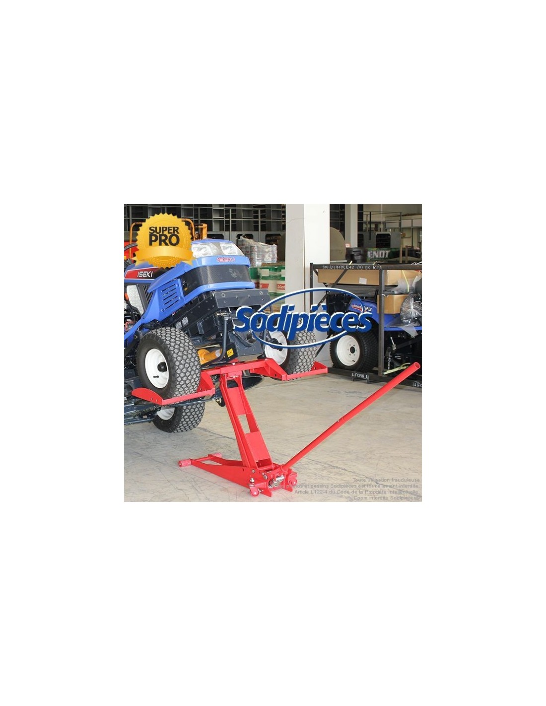 Lève Tracteur Tondeuse Hydraulique Capacité 800 Kg