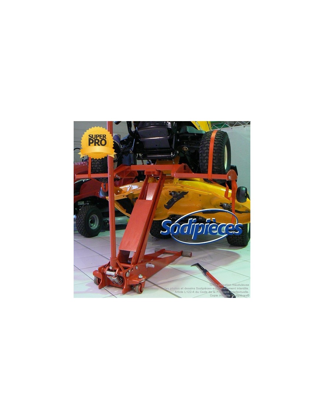 Lève Tracteur Tondeuse Hydraulique Capacité 800 Kg
